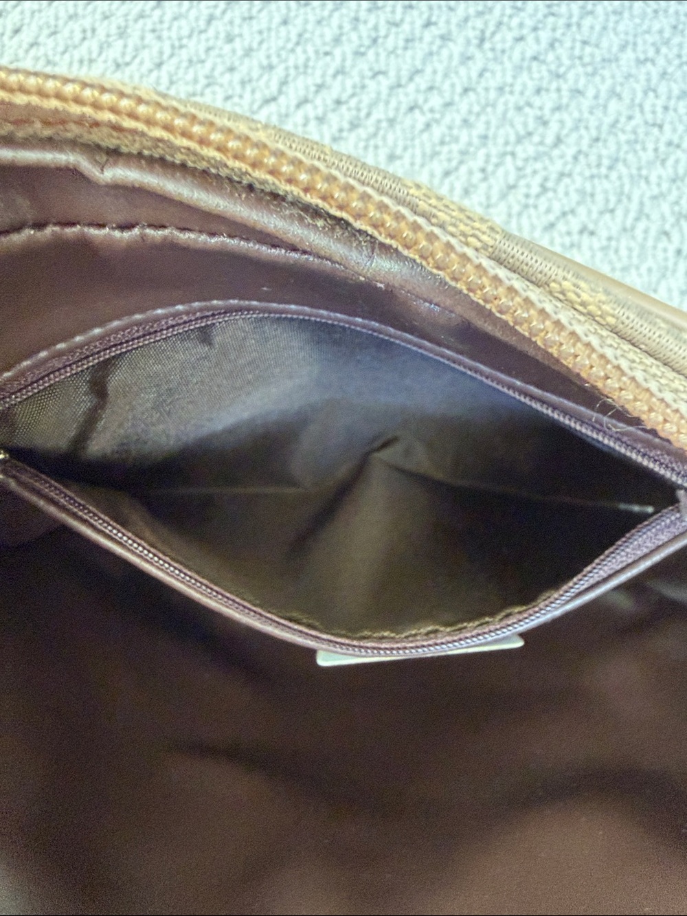 Pierre Cardin Tan Monogram Crossbody Bag with Gold Accent - Picture 9 of 9
